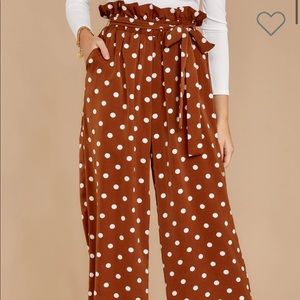 Polka dot paper bag pant sale